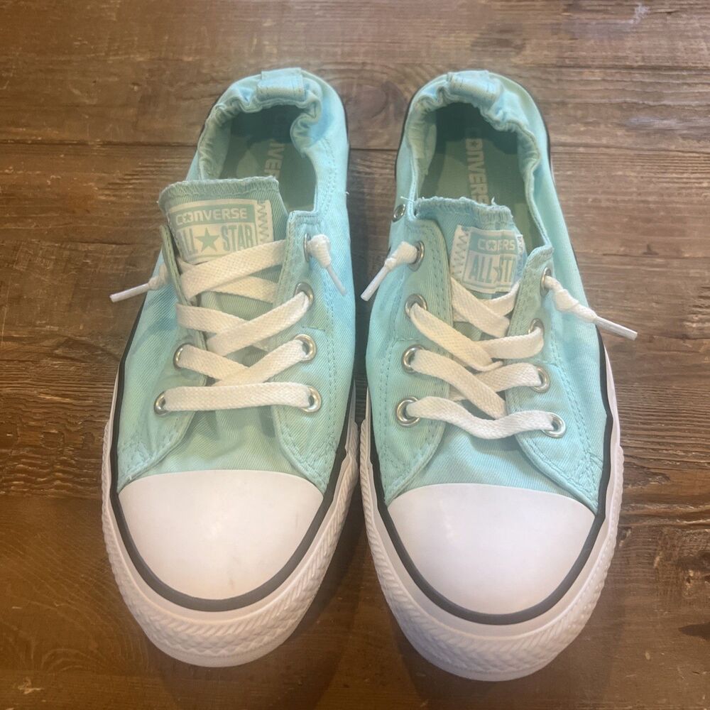 Converse Chuck Taylor All Star Shoreline Aqua Blue Slip On Women’s Size 9.5